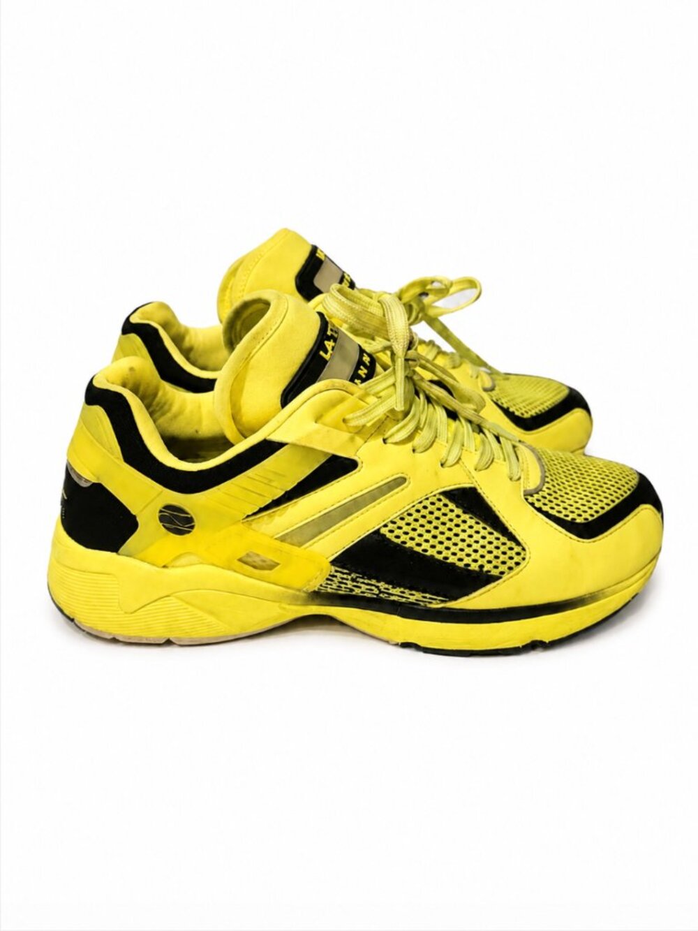 LA Gear Neon Yellow Running Sneakers Athletic Training Shoes Men’s Size …